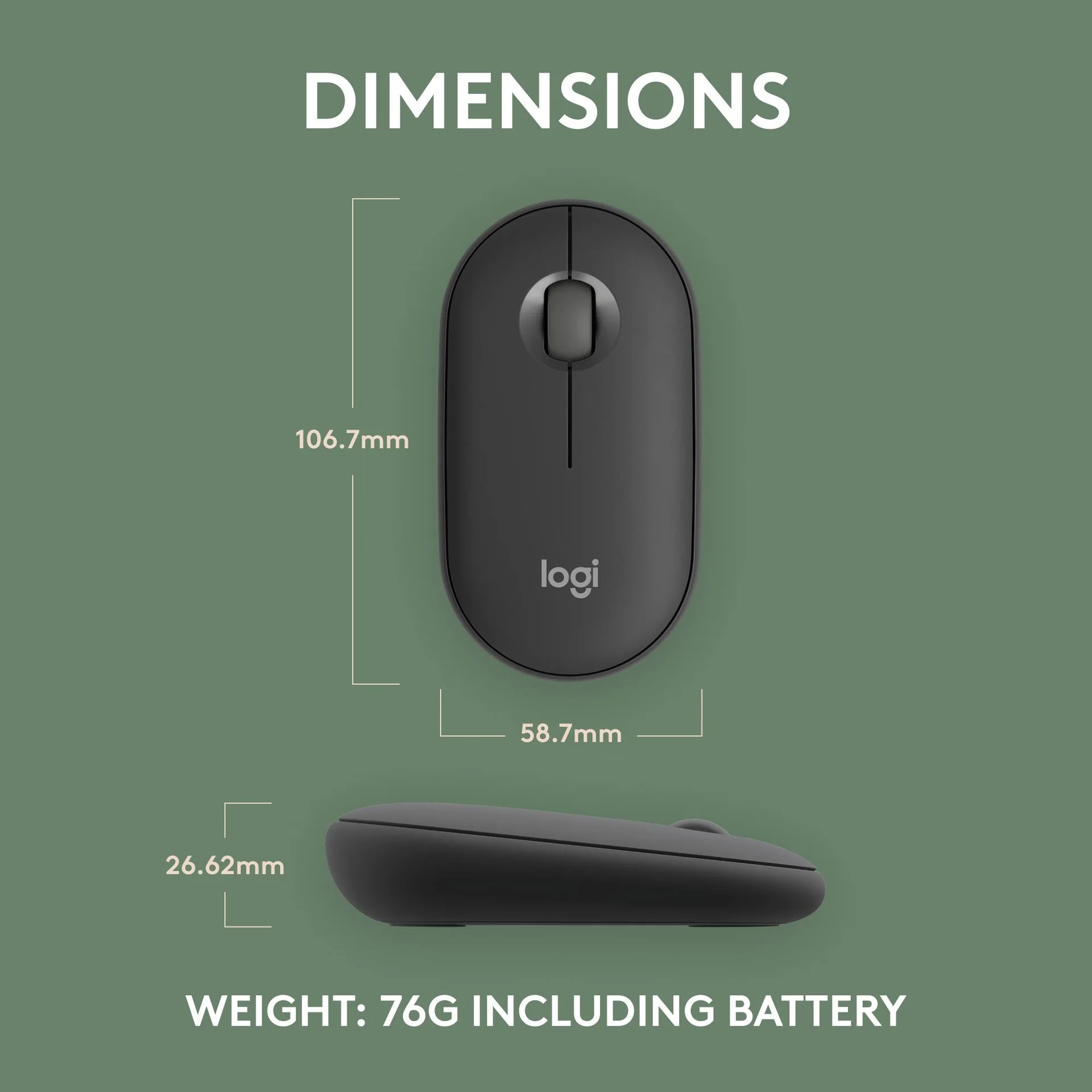 MOUSE USB OPTICAL WRL M350S/BLACK 910-007015 LOGITECH - Image 15