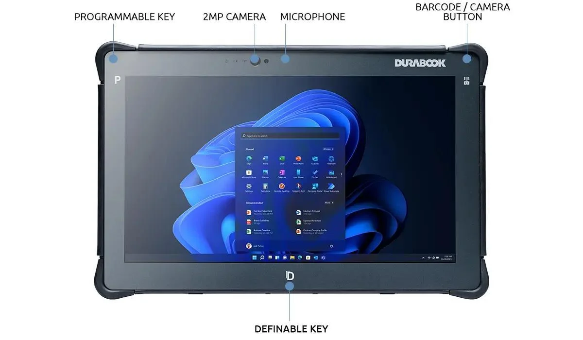 TABLET R11AH7 CI5-1235U 11"/8/256GB R1G1P2DEBAEX DURABOOK - Image 2
