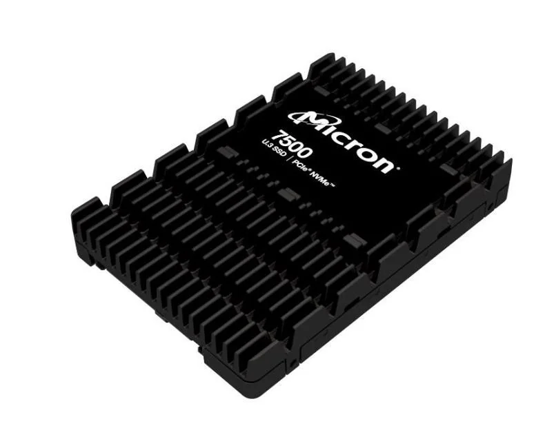 SSD|MICRON|SSD series 7500 PRO|960GB|PCIe Gen4|NVMe|NAND flash technology TLC|Write speed 1400 MBytes/sec|Read speed 6800 MBytes/sec|Form Factor U.3|TBW 1752 TB|MTBF 2000000 hours|MTFDKCC960TGP-1BK1DABYYR - Image 1
