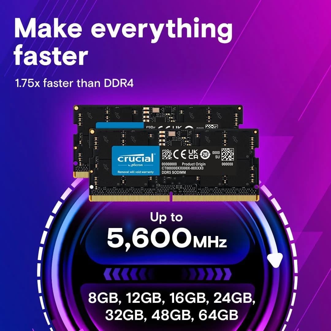 NB MEMORY 64GB DDR5-5600/SO CT64G56C46S5 CRUCIAL - Image 3