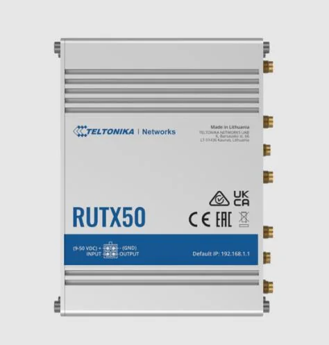 Wireless Router|TELTONIKA|IEEE 802.3|IEEE 802.3az|IEEE 802.3u|USB 2.0|RUTX50 - Image 1