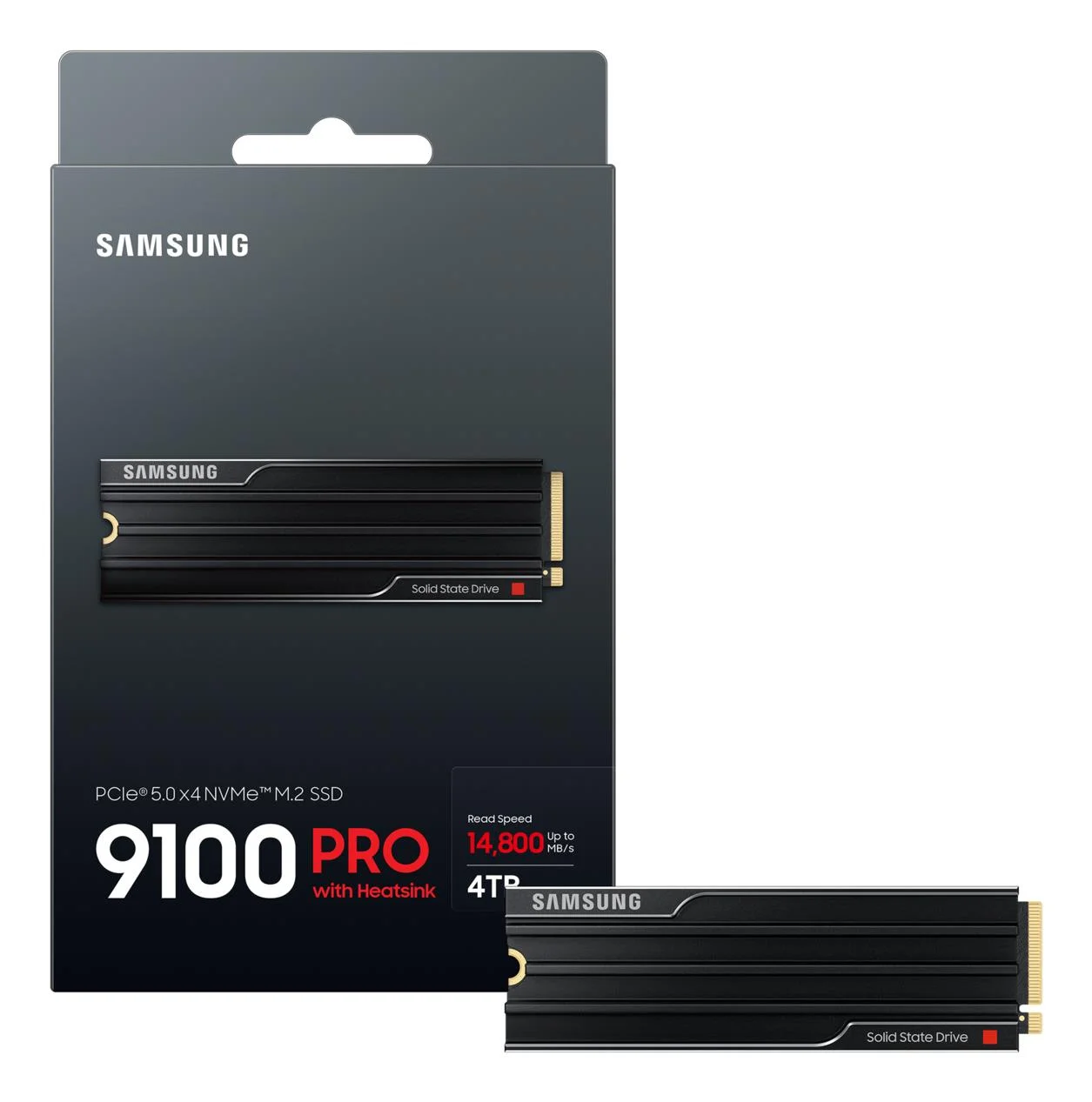 SSD SAMSUNG 9100 PRO 4TB M.2 PCIe Gen5 NVMe TLC Write speed 13400 MBytes/sec Read speed 14800 MBytes/sec 2.38mm TBW 2400 TB MZ-VAP4T0CW - Image 3