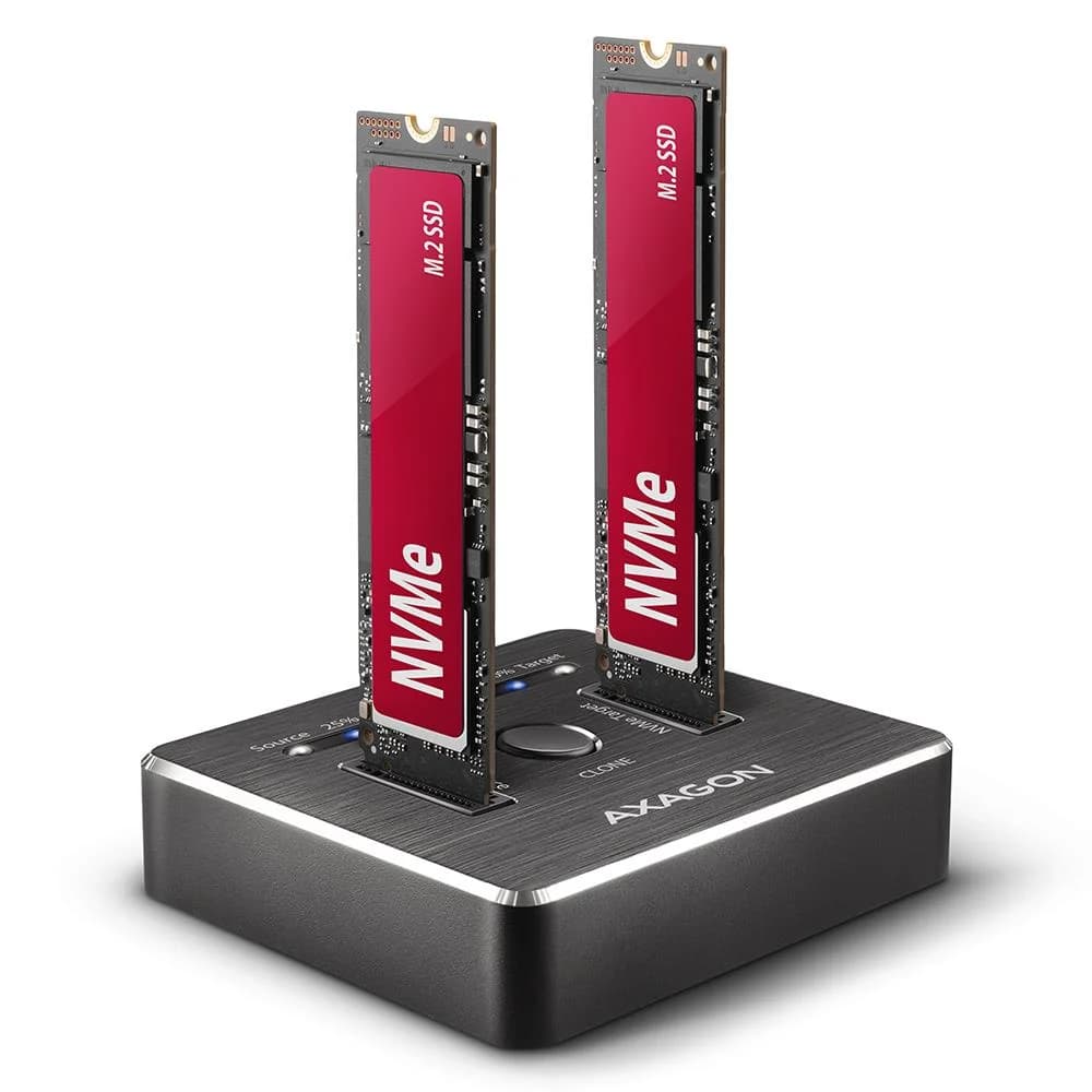SSD ACC DOCK STATION USB-C/2XM.2 NVME ADSA-M2C AXAGON - Image 1