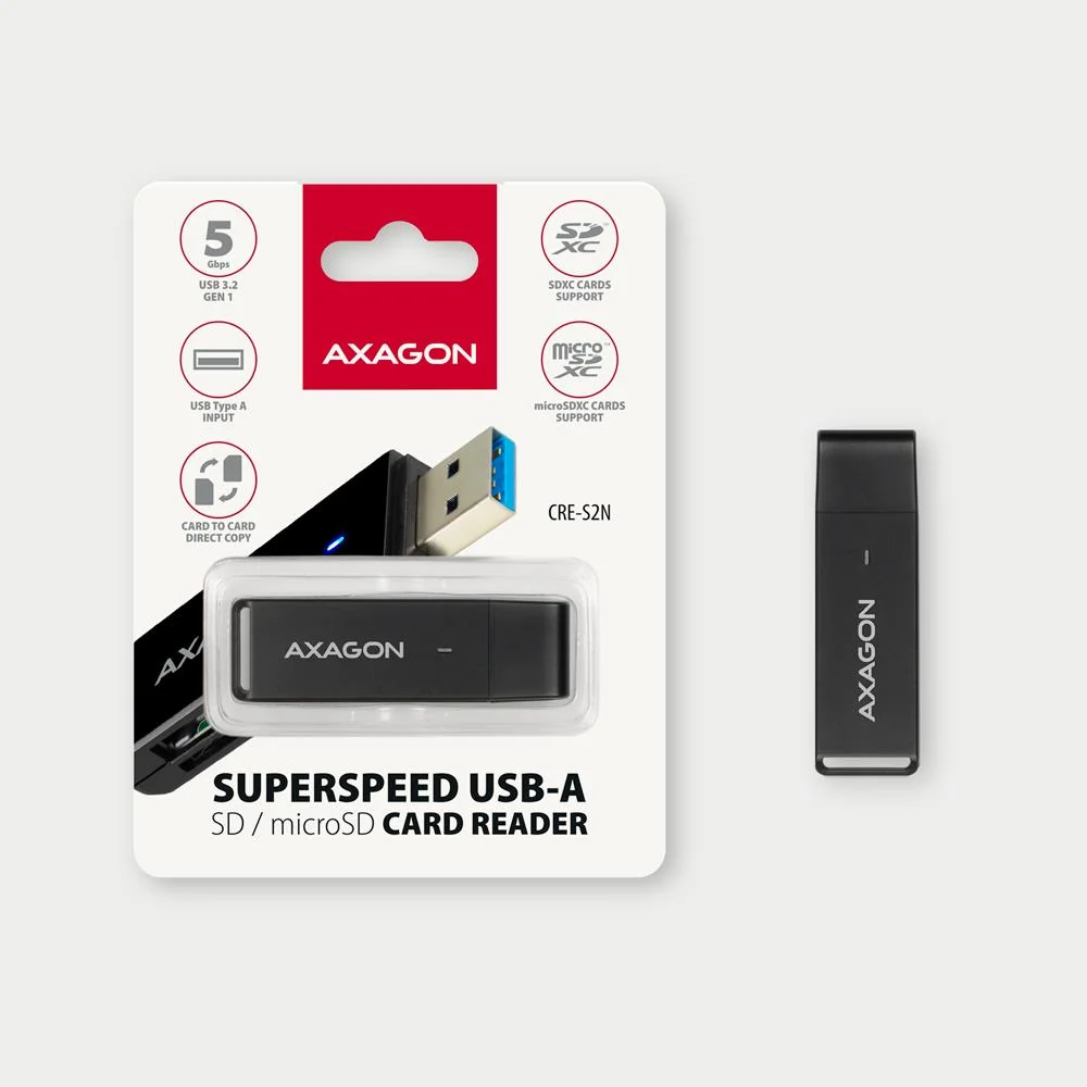 MEMORY READER USB3.2/SD/MICROSD CRE-S2N AXAGON - Image 8