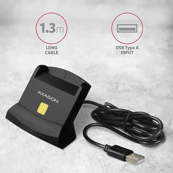CARD READER STAND SMARTCARD/USB2.0 CRE-SM2 AXAGON - Image 7