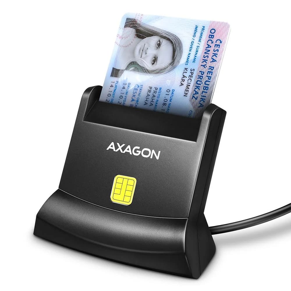 CARD READER STAND SMARTCARD/ID/USB2.0 1.3M CRE-SM4N AXAGON - Image 1