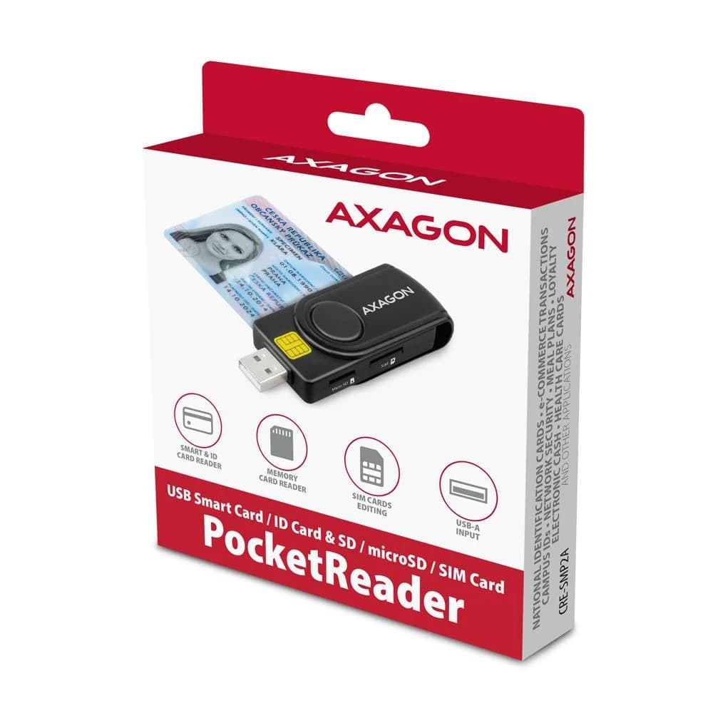 CARD READER USB-C+USB2.0 4SLOT/SMARTCARD CRE-SMP2A AXAGON - Image 9