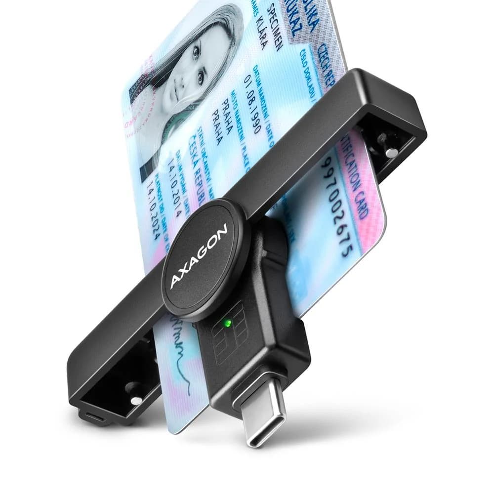 CARD READER POCKET SMARTCARD/USB-C CRE-SMPC AXAGON - Image 1