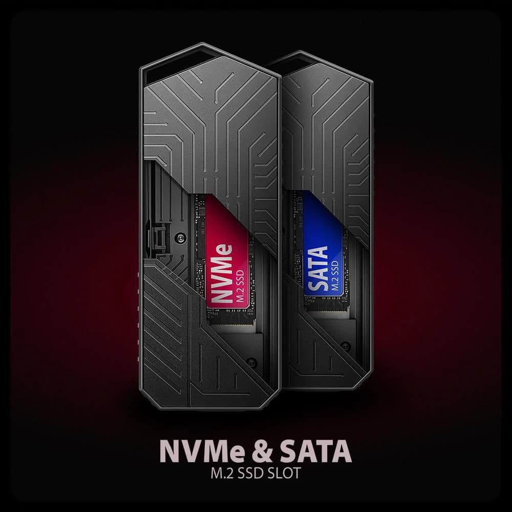 SSD ACC ENCLOSURE M.2 NVME/SATA USB-C EEM2-GAM AXAGON - Image 2