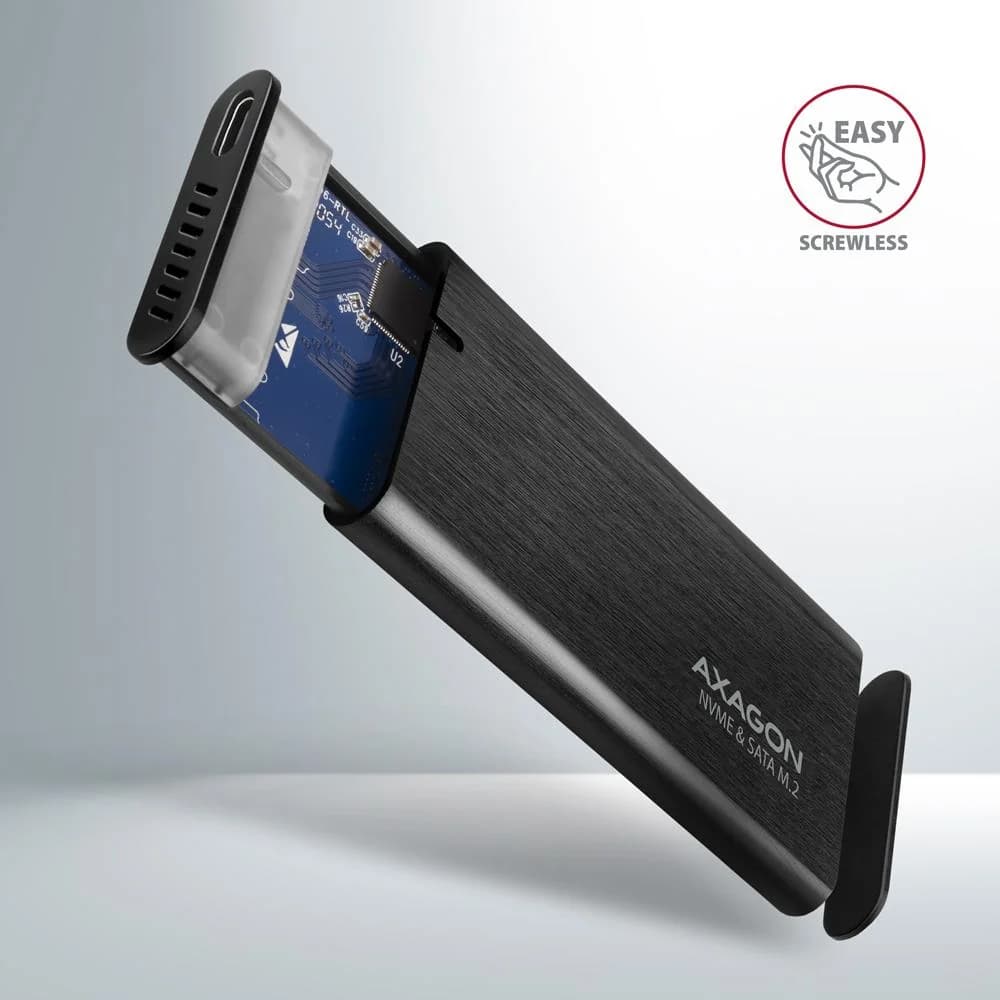 SSD ACC ENCLOSURE M.2 NVME/SATA USB-C EEM2-SB2 AXAGON - Image 2