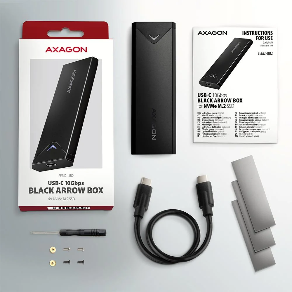 SSD ACC ENCLOSURE M.2 NVME/USB-C EEM2-UB2 AXAGON - Image 4