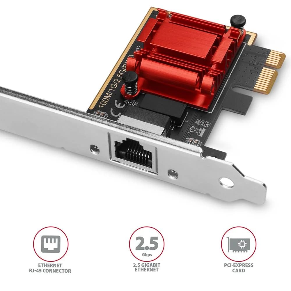 NET CARD PCIE 2.5GBE 1PORT/SP&LP PCEE-G25 AXAGON - Image 2