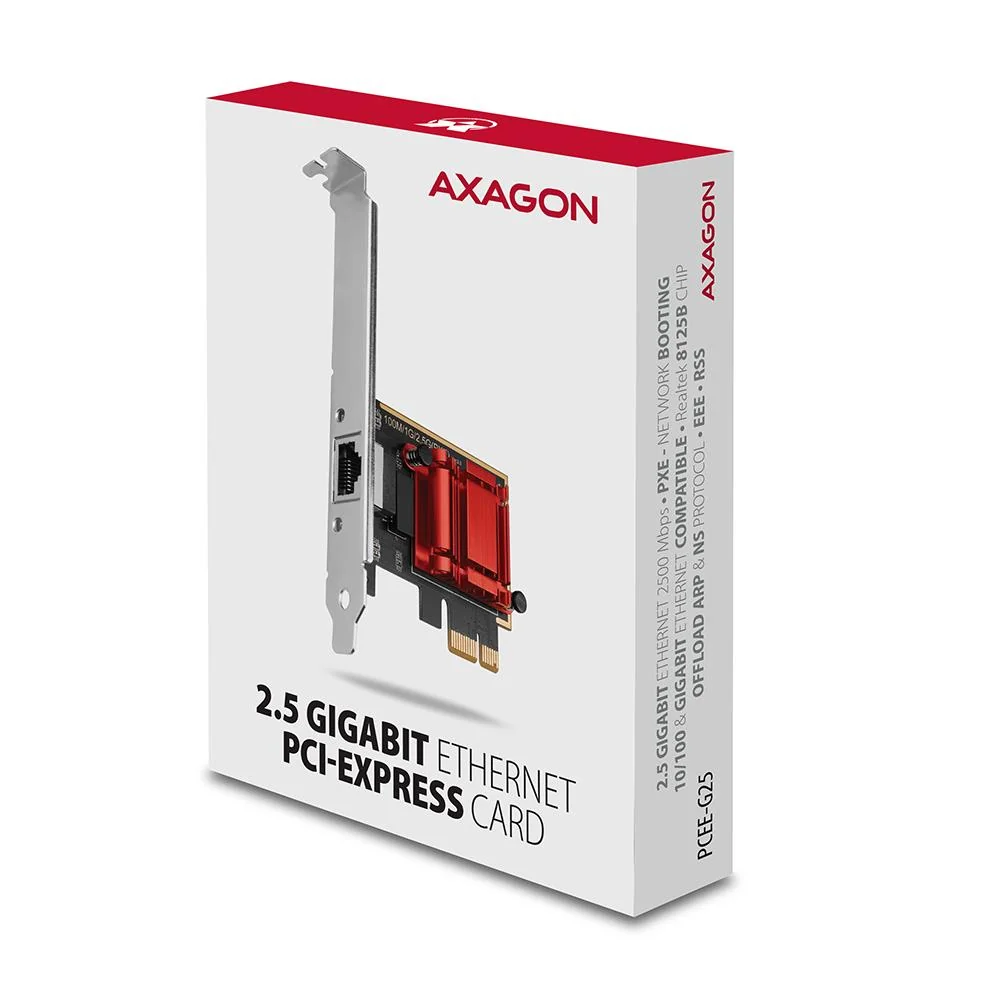 NET CARD PCIE 2.5GBE 1PORT/SP&LP PCEE-G25 AXAGON - Image 3