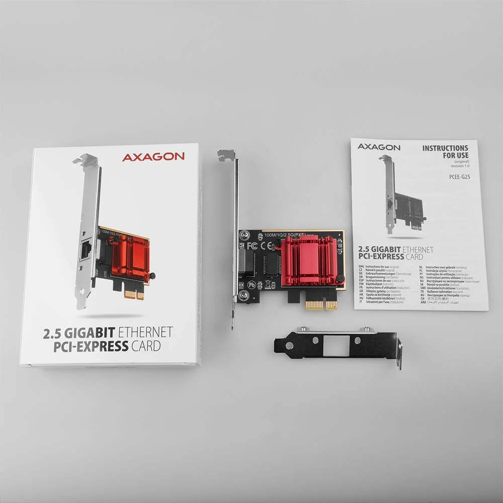 NET CARD PCIE 2.5GBE 1PORT/SP&LP PCEE-G25 AXAGON - Image 4