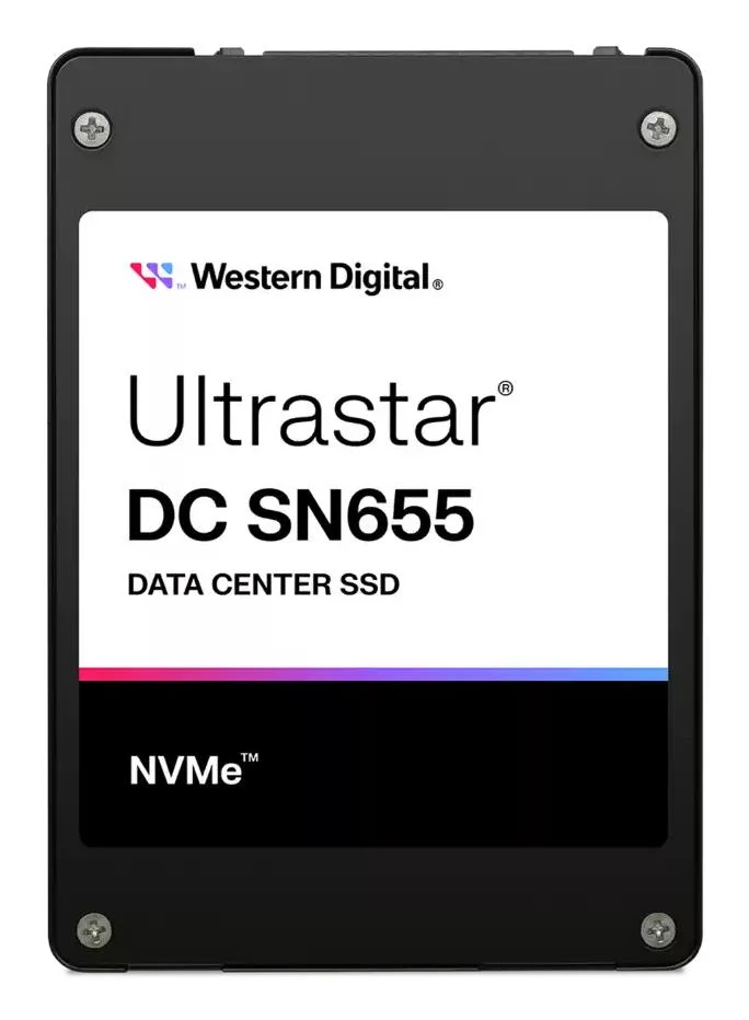 SSD WESTERN DIGITAL SSD series Ultrastar DC SN655 3.84TB PCIe Gen4 NVMe NAND flash technology TLC Write speed 2600 MBytes/sec Read speed 6800 MBytes/sec Form Factor U.3 MTBF 25000000 hours 0TS2461 - Image 2