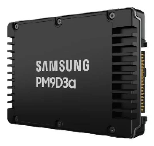 SSD SAMSUNG SSD series PM9D3A 1.92TB PCIe Gen5 NVMe Write speed 3500 MBytes/sec Read speed 12000 MBytes/sec Form Factor 2,5" MZWL61T9HFLT-00AW7 - Image 1