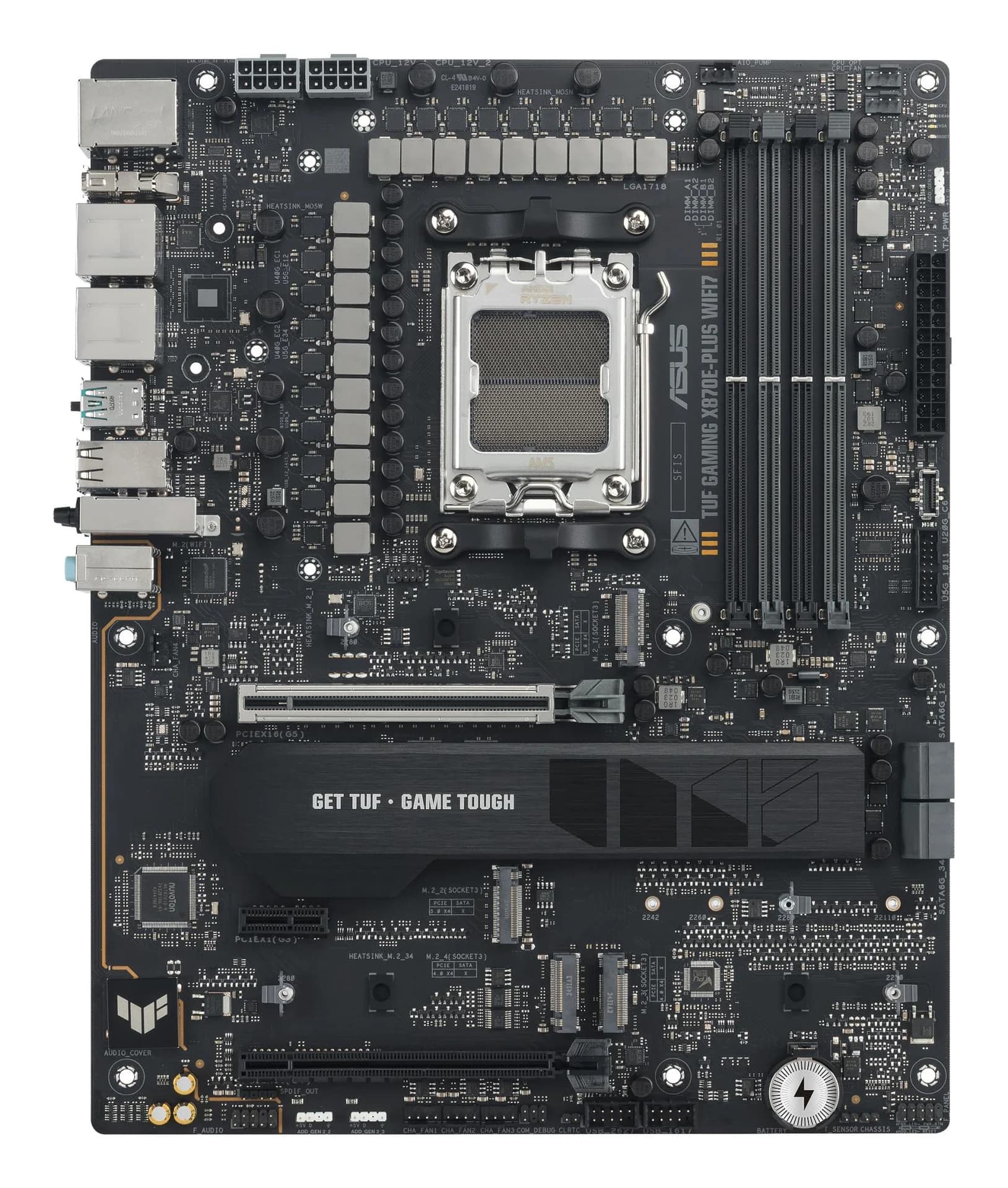 Mainboard|ASUS|AMD X870E|SAM5|ATX|Memory DDR5|Memory slots 4|1xPCI-Express 3.0 1x|1xPCI-Express 4.0 16x|1xPCI-Express 5.0 16x|4xM.2|1xHDMI|4xUSB 2.0|7xUSB 3.2|2xUSB-C|1xRJ45|3xAudio port|TUFGAMX870E-PLUSWIFI7 - Image 11
