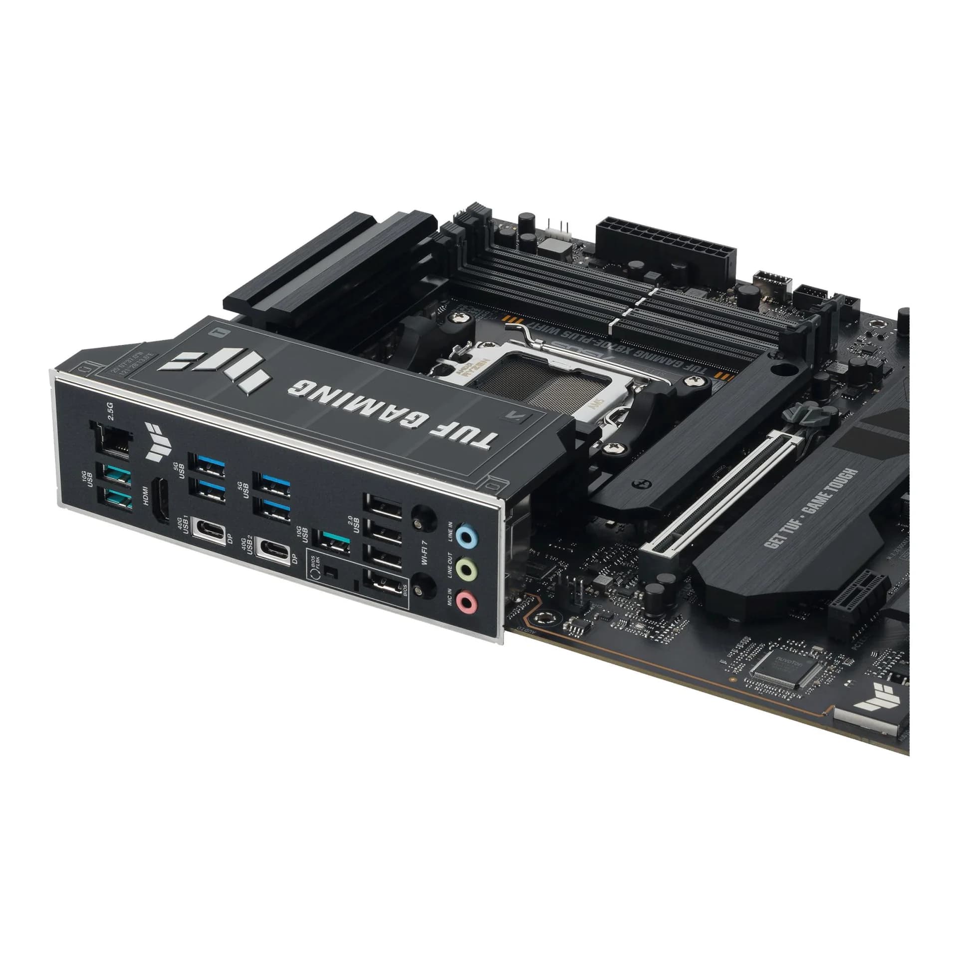 Mainboard|ASUS|AMD X870E|SAM5|ATX|Memory DDR5|Memory slots 4|1xPCI-Express 3.0 1x|1xPCI-Express 4.0 16x|1xPCI-Express 5.0 16x|4xM.2|1xHDMI|4xUSB 2.0|7xUSB 3.2|2xUSB-C|1xRJ45|3xAudio port|TUFGAMX870E-PLUSWIFI7 - Image 9