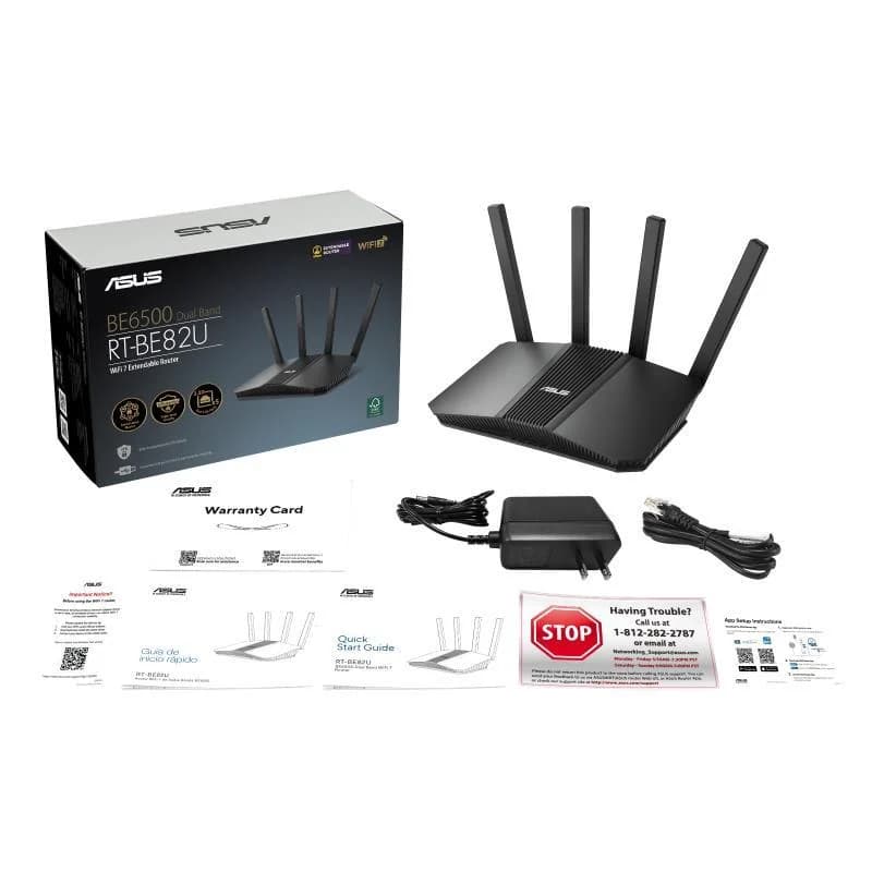 Wireless Router|ASUS|Wireless Router|6500 Mbps|Mesh|LAN \ WAN ports 1|Number of antennas 4|RT-BE82U - Image 3