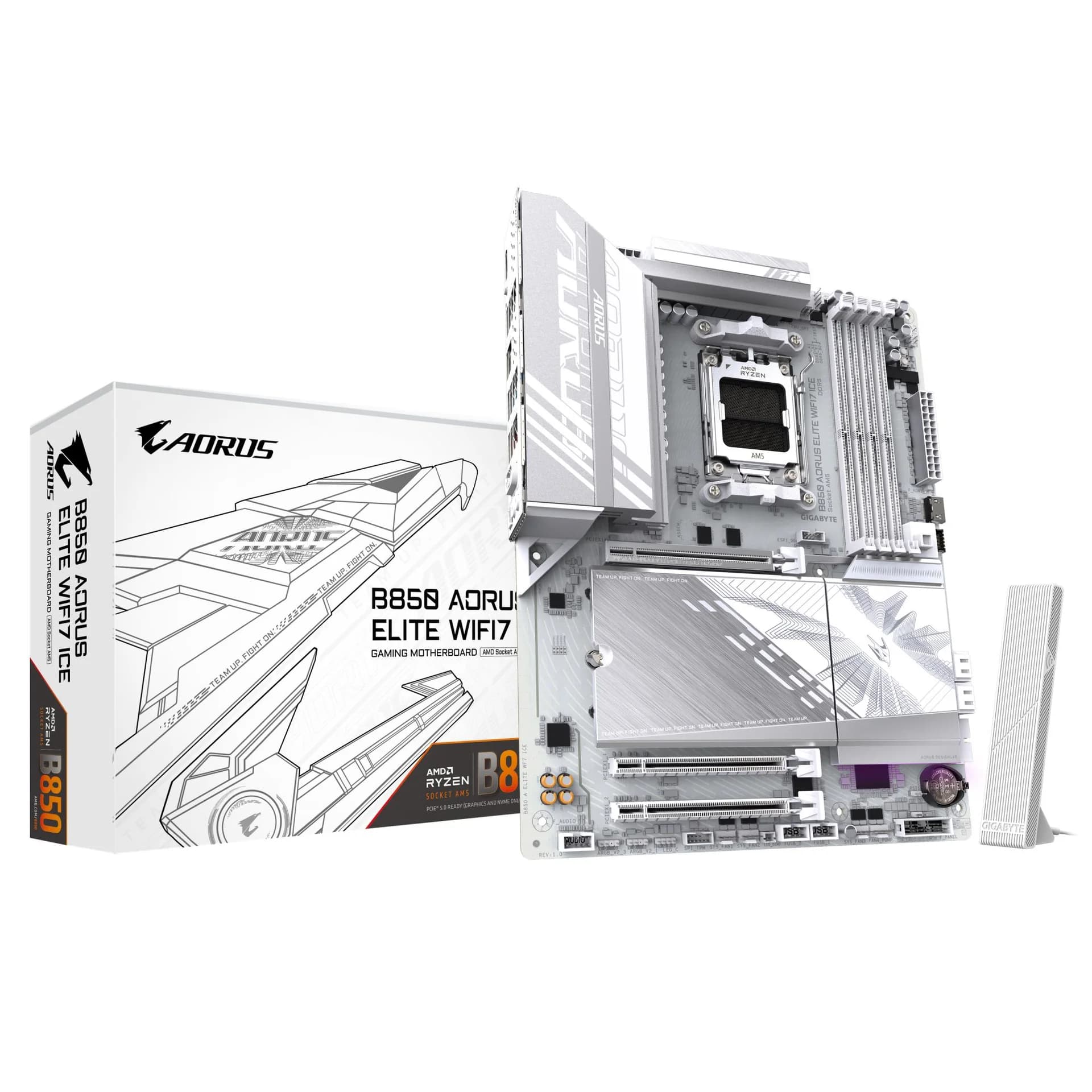 Mainboard GIGABYTE AMD B850 SAM5 ATX Memory DDR5 B850AELITEWF7ICE1.1 - Image 1