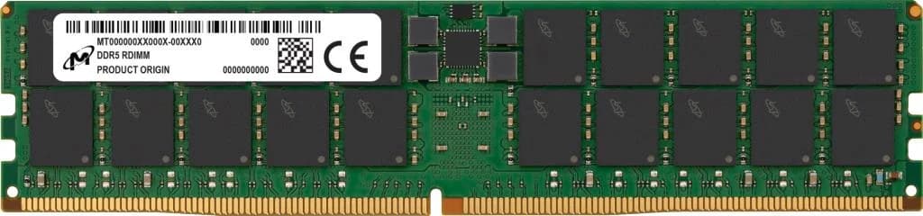 Server Memory Module MICRON DDR5 128GB RDIMM 5600 MHz CL 46 1.1 V MTC40F2047S1RC56BR - Image 1