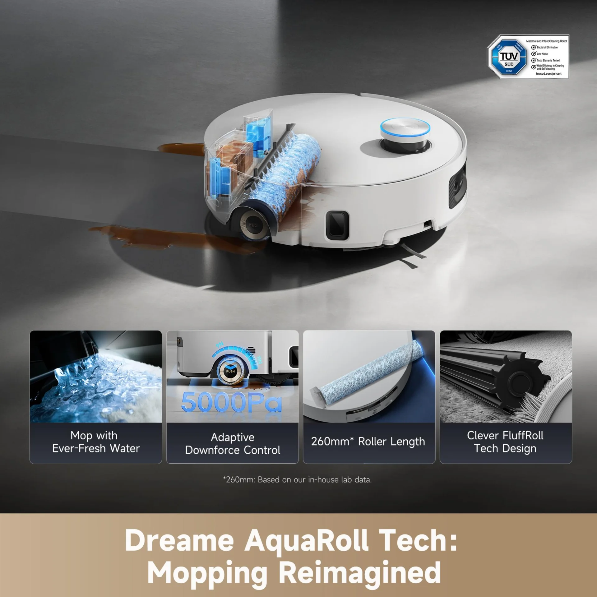 VACUUM CLEANER ROBOT AQUA10 UL/ROLLER COM RLH71DE-1-WH DREAME - Image 44
