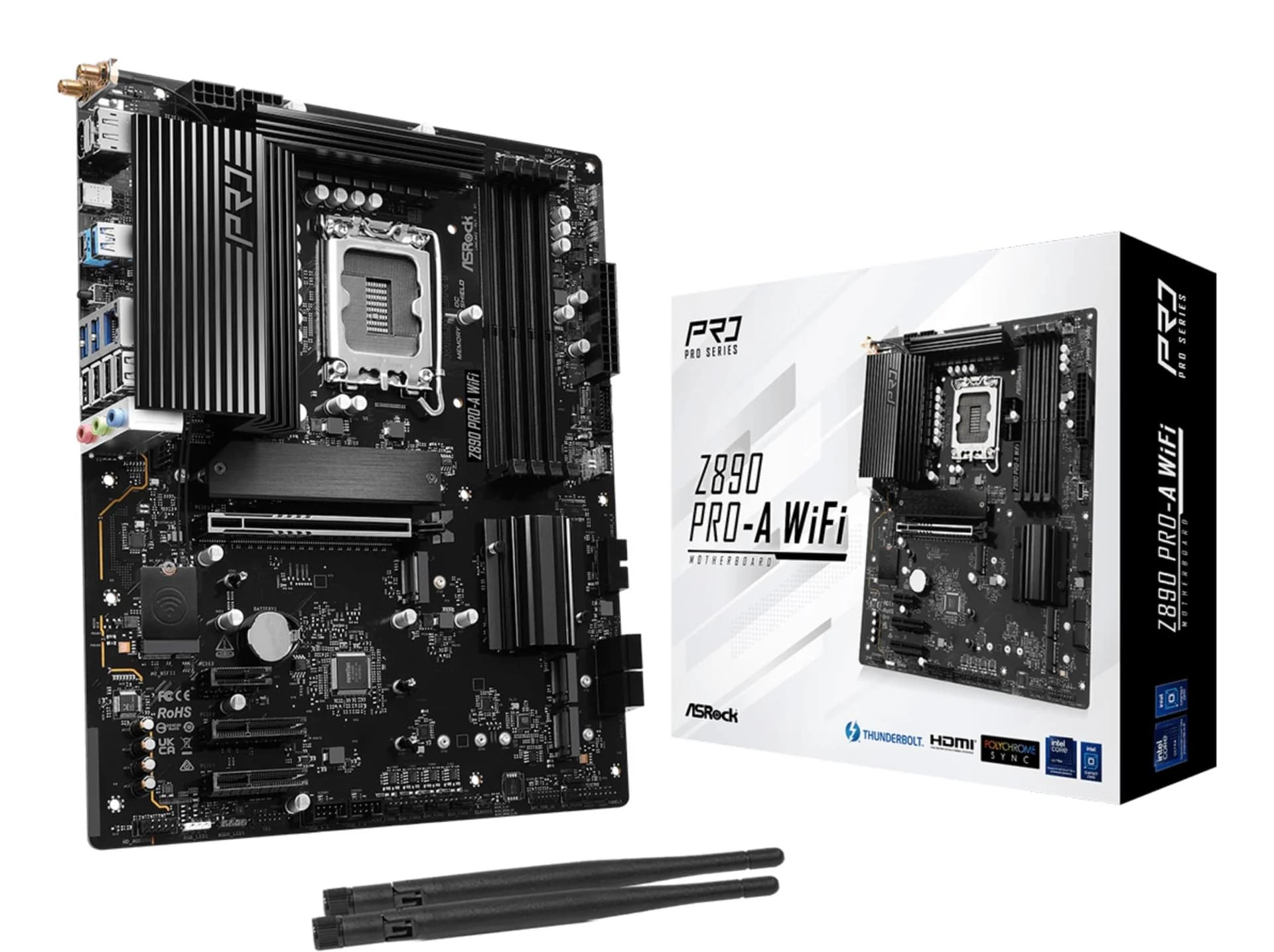 Mainboard|ASROCK|Intel Z890|LGA1851|ATX|Memory DDR5|Memory slots 4|Z890PRO-AWIFI - Image 1