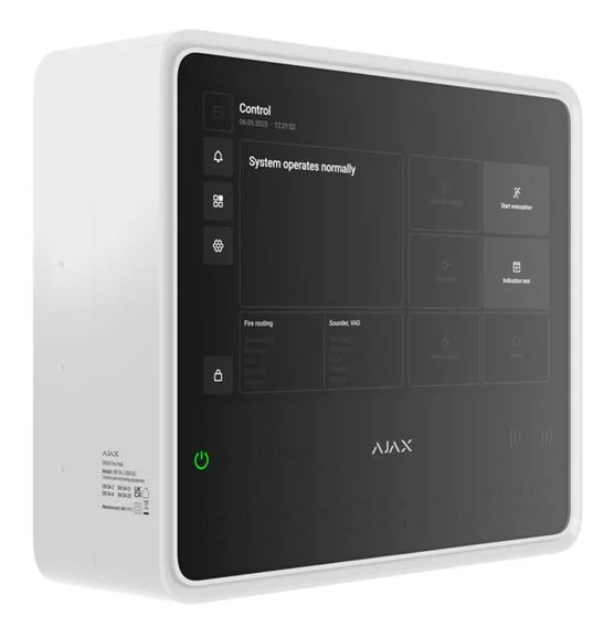 FIRE ALARM PANEL FIRE HUB/EN54 WHITE 125732 AJAX - Image 1