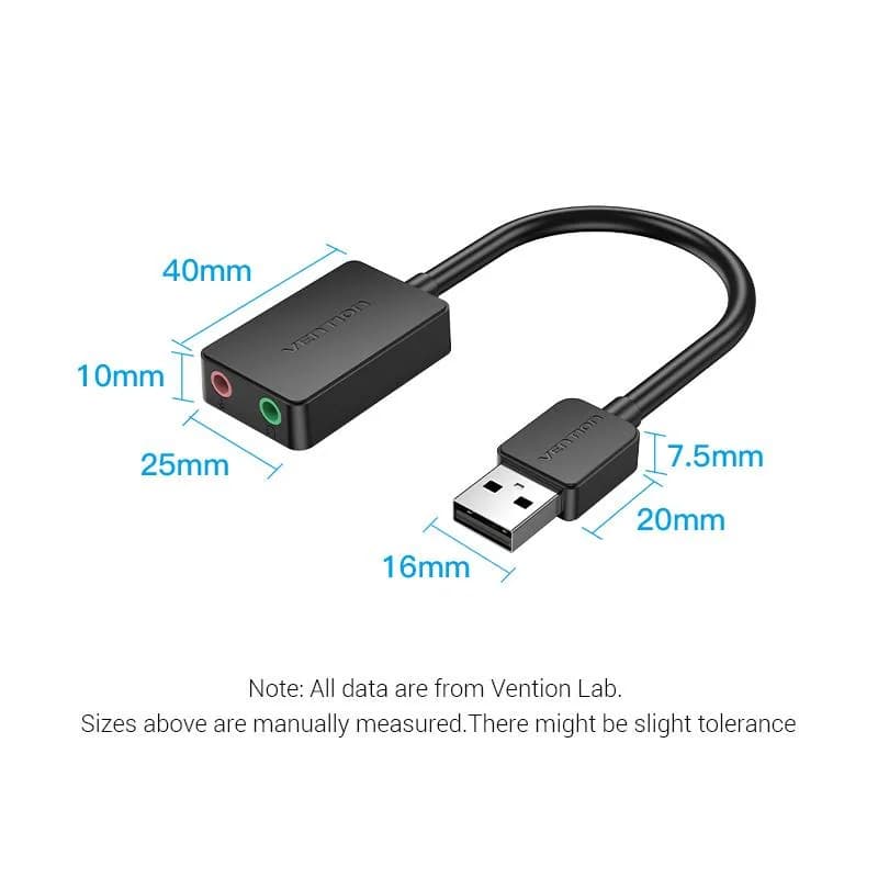 SOUND CARD USB 2-PORT/0.15M CDYB0 VENTION - Image 15