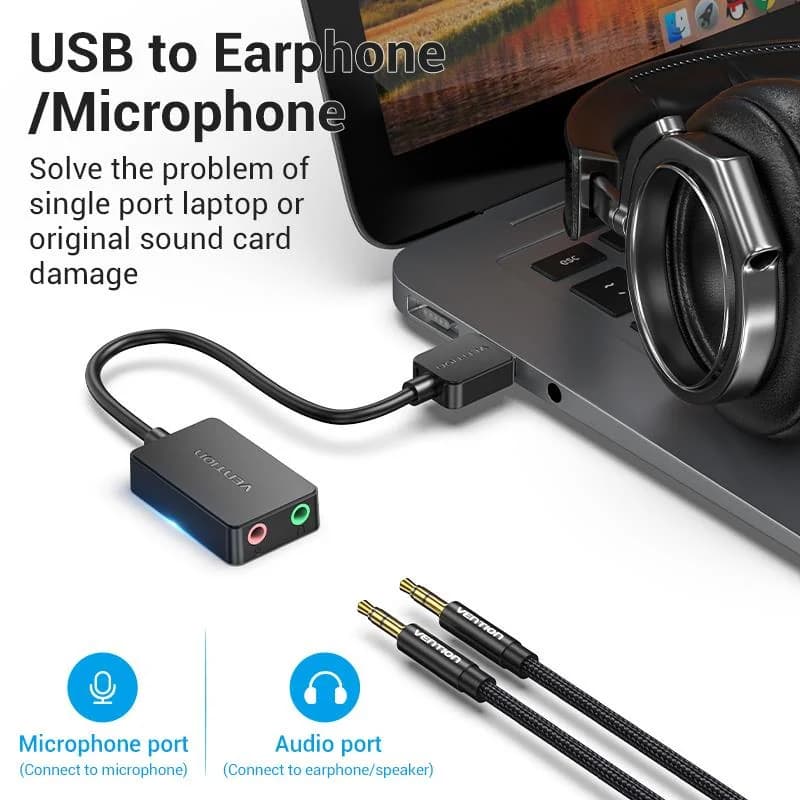 SOUND CARD USB 2-PORT/0.15M CDYB0 VENTION - Image 5