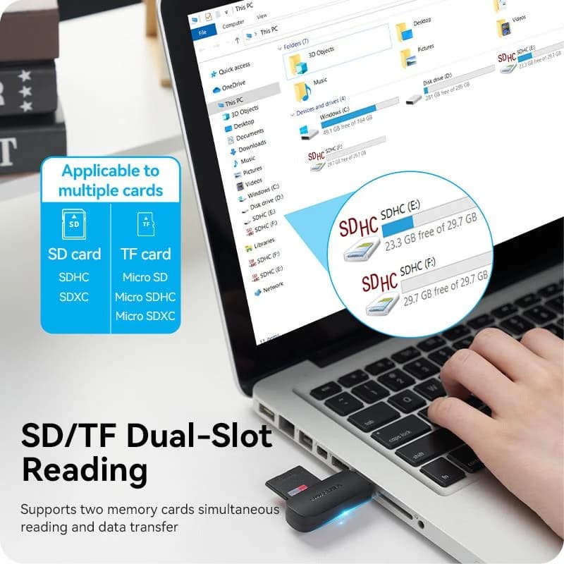 MEMORY READER USB3.0/SD/TF CLGB0 VENTION - Image 4