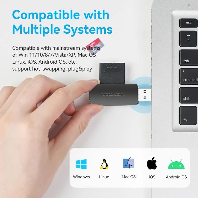 MEMORY READER USB3.0/SD/TF CLGB0 VENTION - Image 7