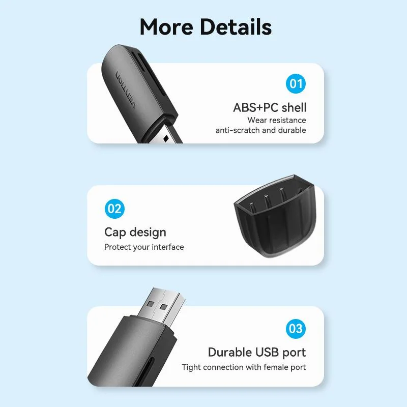 MEMORY READER USB3.0/SD/TF CLFB0 VENTION - Image 10
