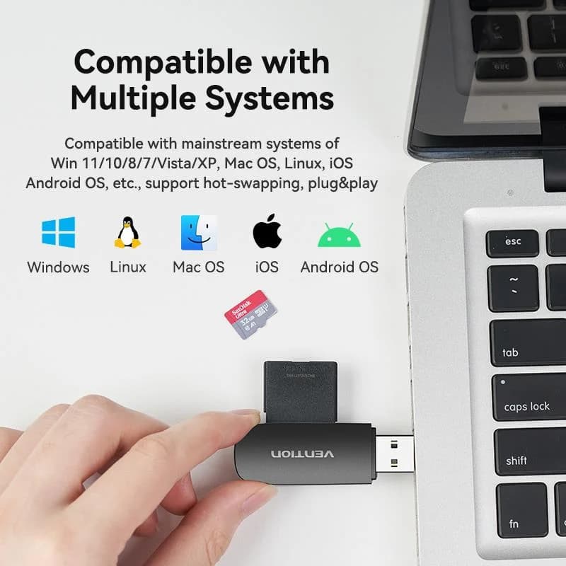 MEMORY READER USB3.0/SD/TF CLFB0 VENTION - Image 8