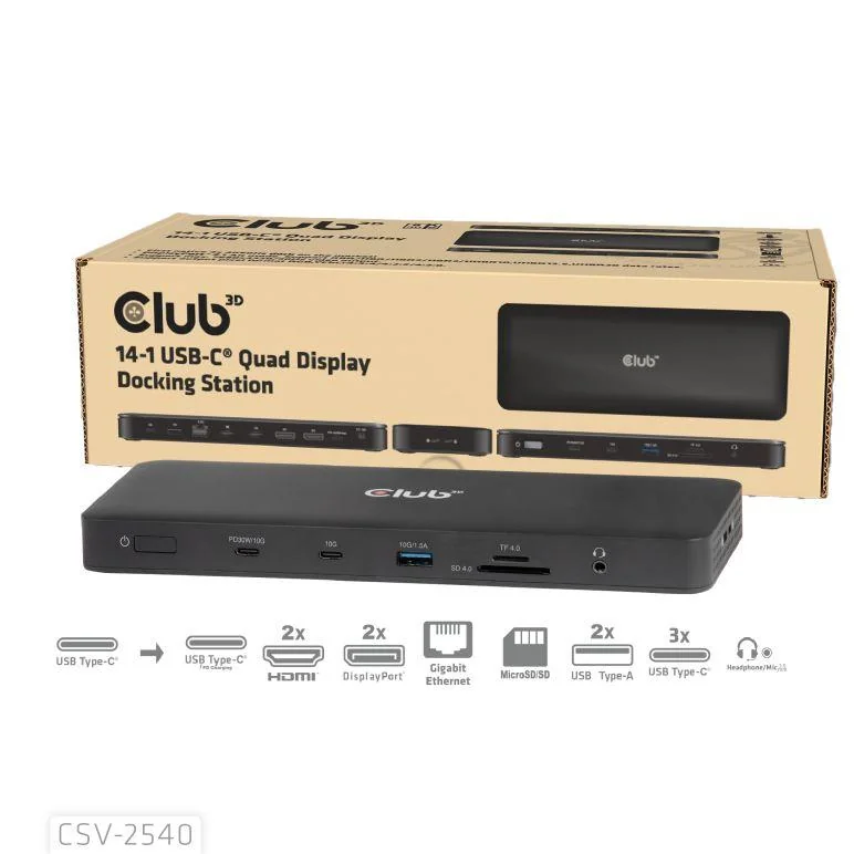 NB ACC DOCKING STATION 14IN1/USB-C 150W CSV-2540 CLUB3D - Image 1