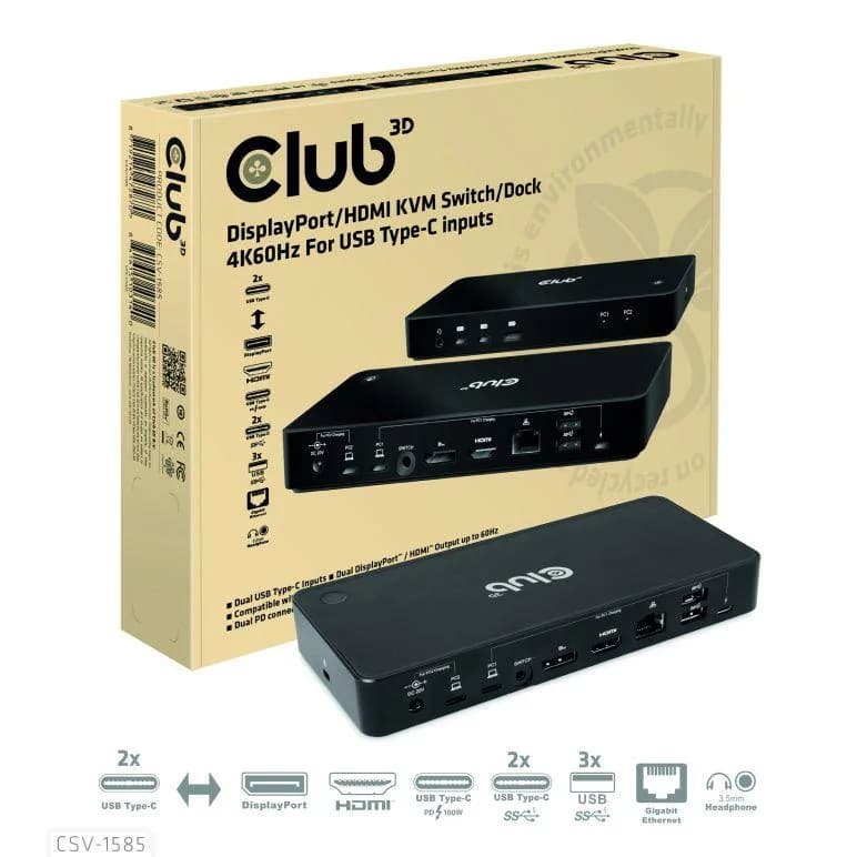 NB ACC DOCKING STATION/USB-C 120W CSV-1585 CLUB3D - Image 1