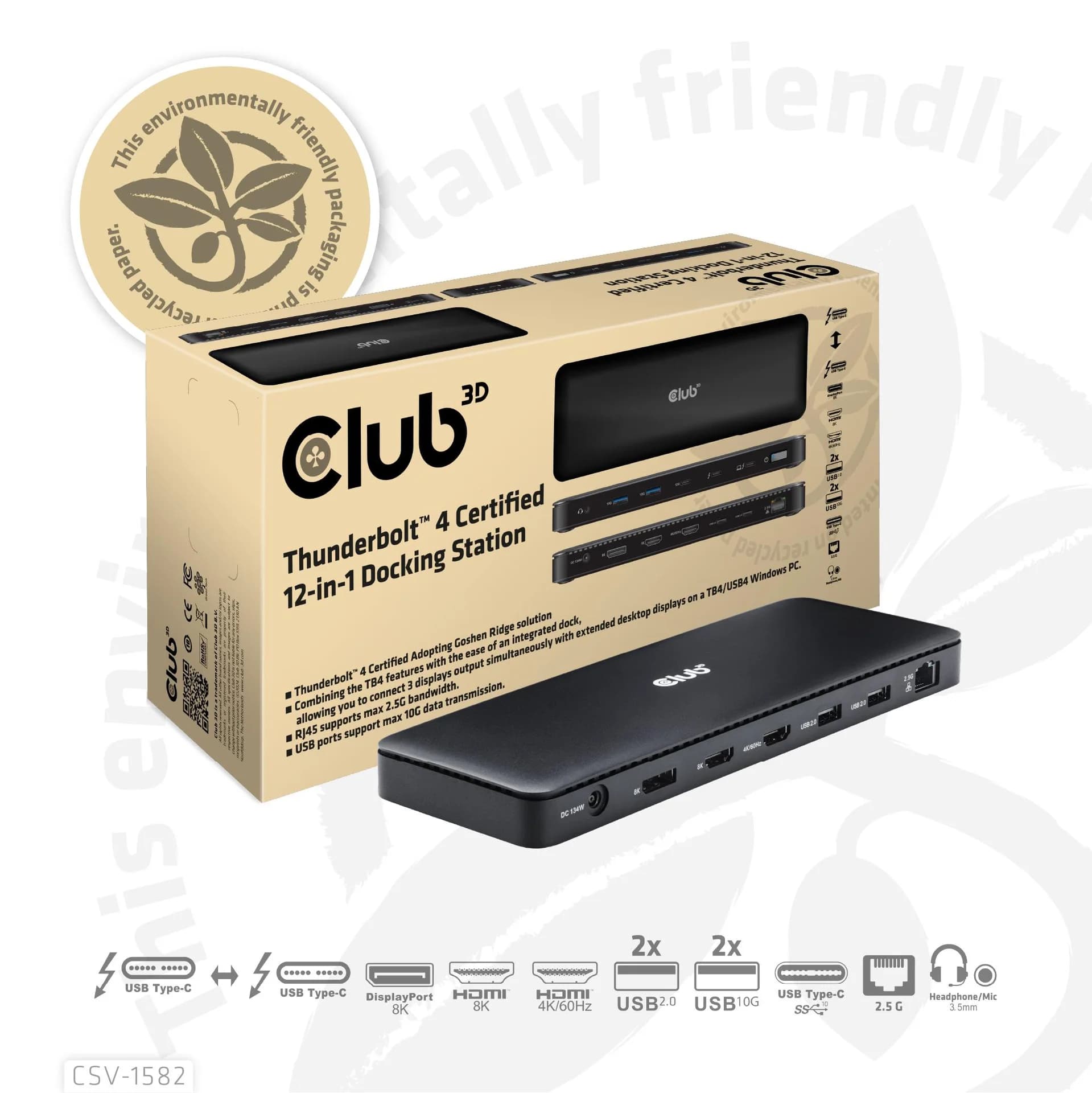 NB ACC DOCKING STATION 12IN1/THUNDERBOLT CSV-1582 CLUB3D - Image 16