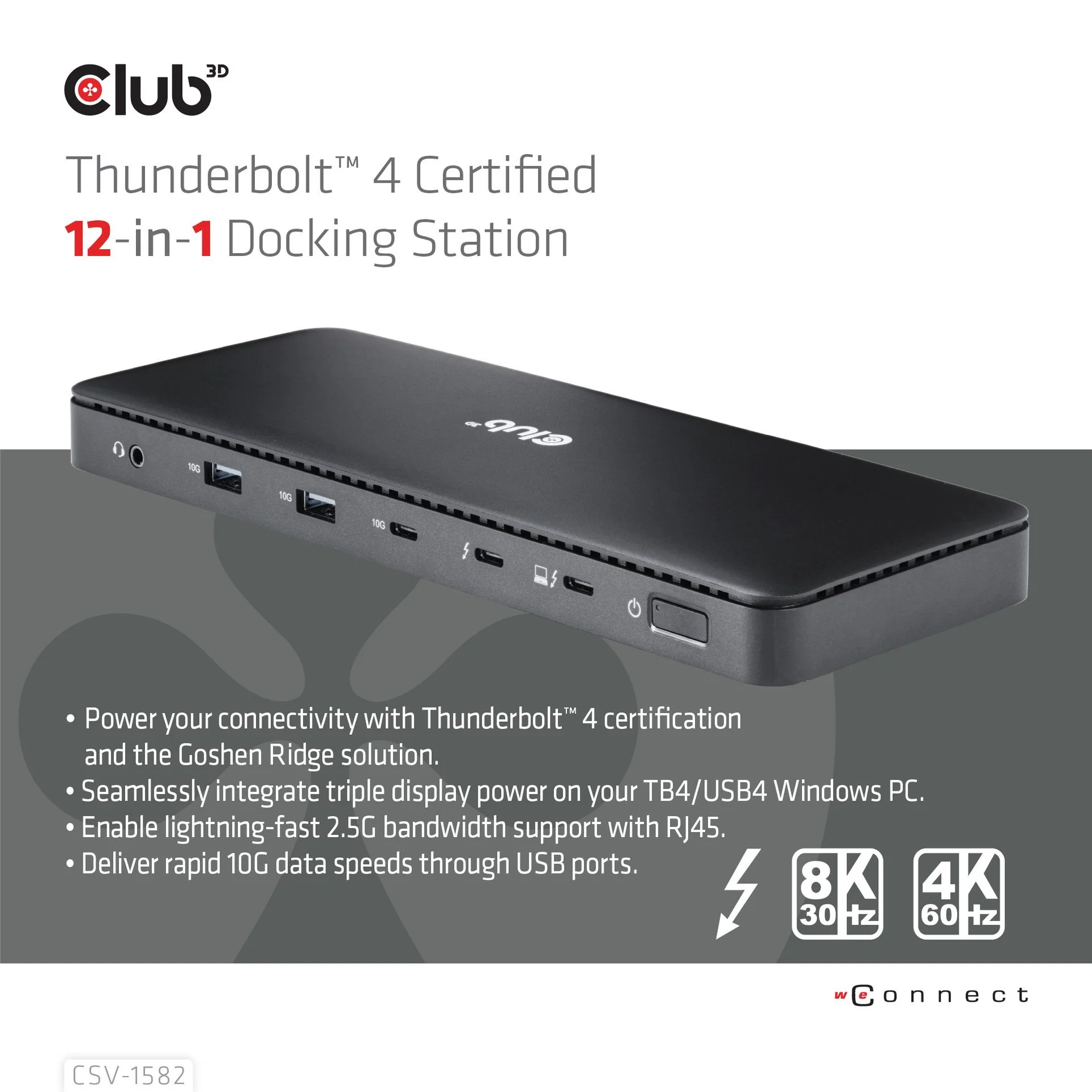NB ACC DOCKING STATION 12IN1/THUNDERBOLT CSV-1582 CLUB3D - Image 4