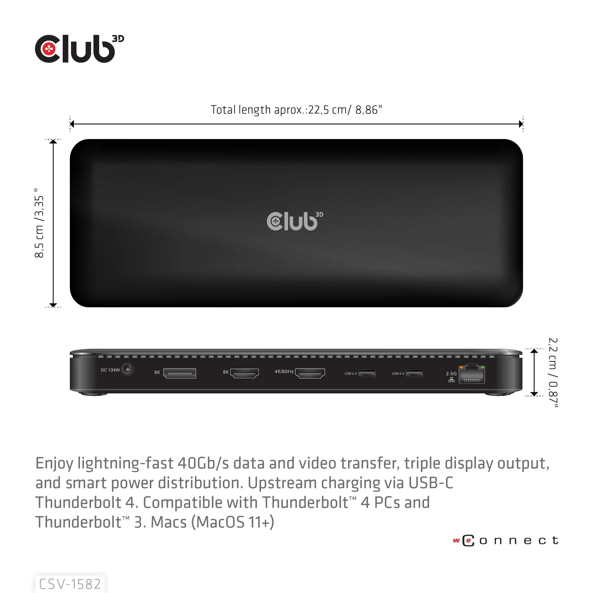 NB ACC DOCKING STATION 12IN1/THUNDERBOLT CSV-1582 CLUB3D - Image 6