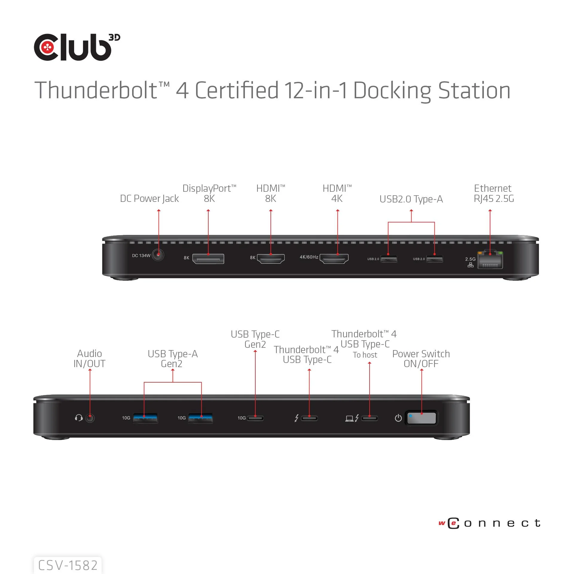 NB ACC DOCKING STATION 12IN1/THUNDERBOLT CSV-1582 CLUB3D - Image 7