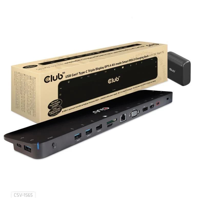 NB ACC DOCKING STATION/USB-C 100W CSV-1565 CLUB3D - Image 1