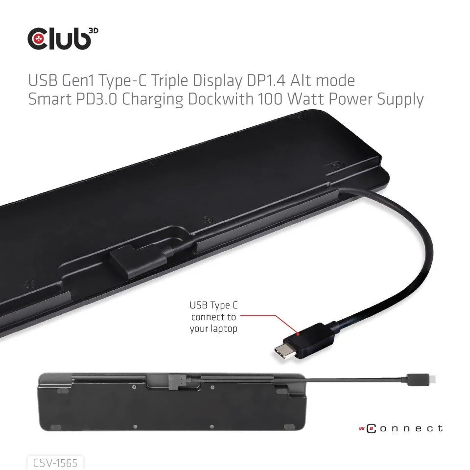 NB ACC DOCKING STATION/USB-C 100W CSV-1565 CLUB3D - Image 2