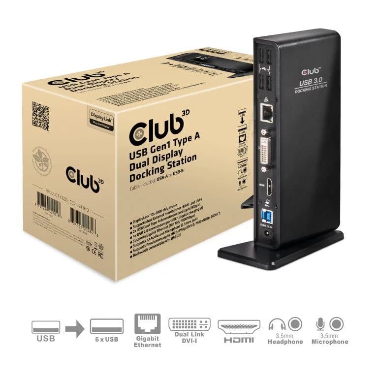 NB ACC DOCKING STATION/USB CSV-3242HD CLUB3D - Image 1