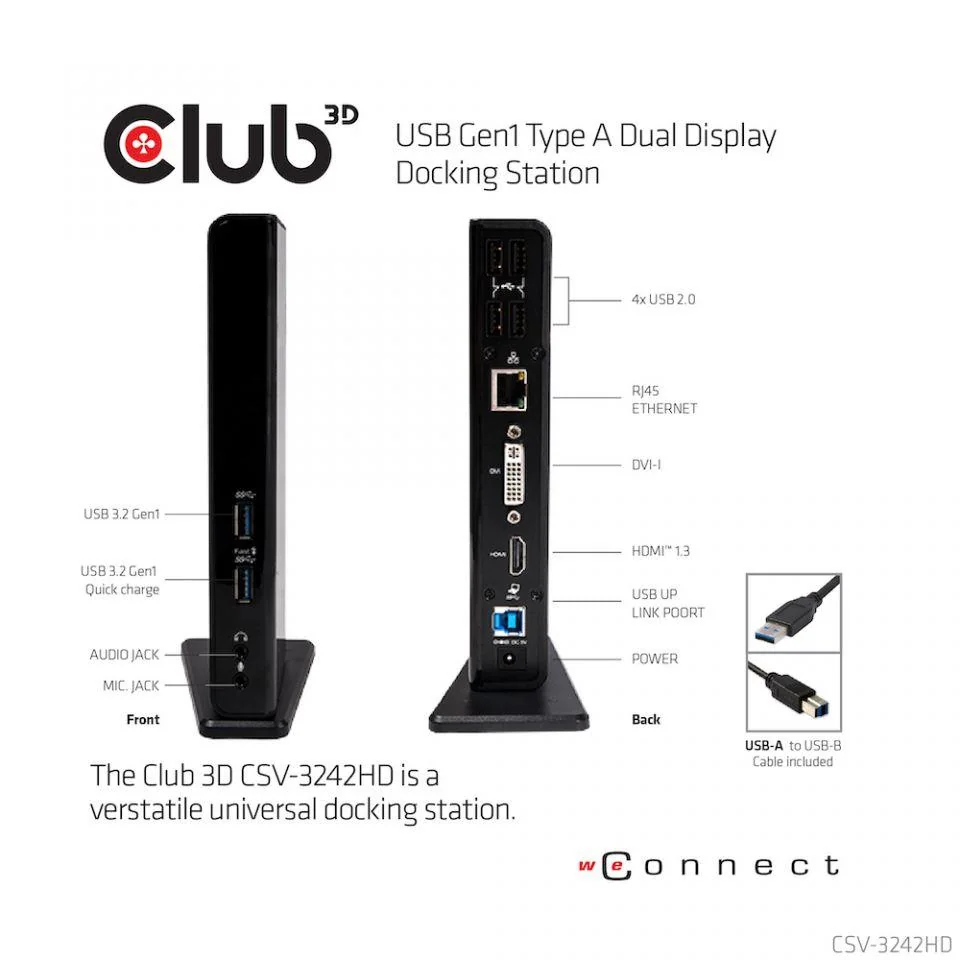 NB ACC DOCKING STATION/USB CSV-3242HD CLUB3D - Image 2