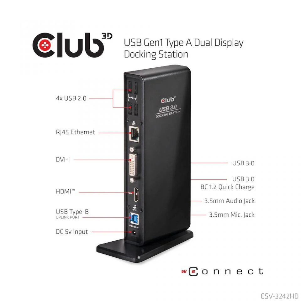NB ACC DOCKING STATION/USB CSV-3242HD CLUB3D - Image 3