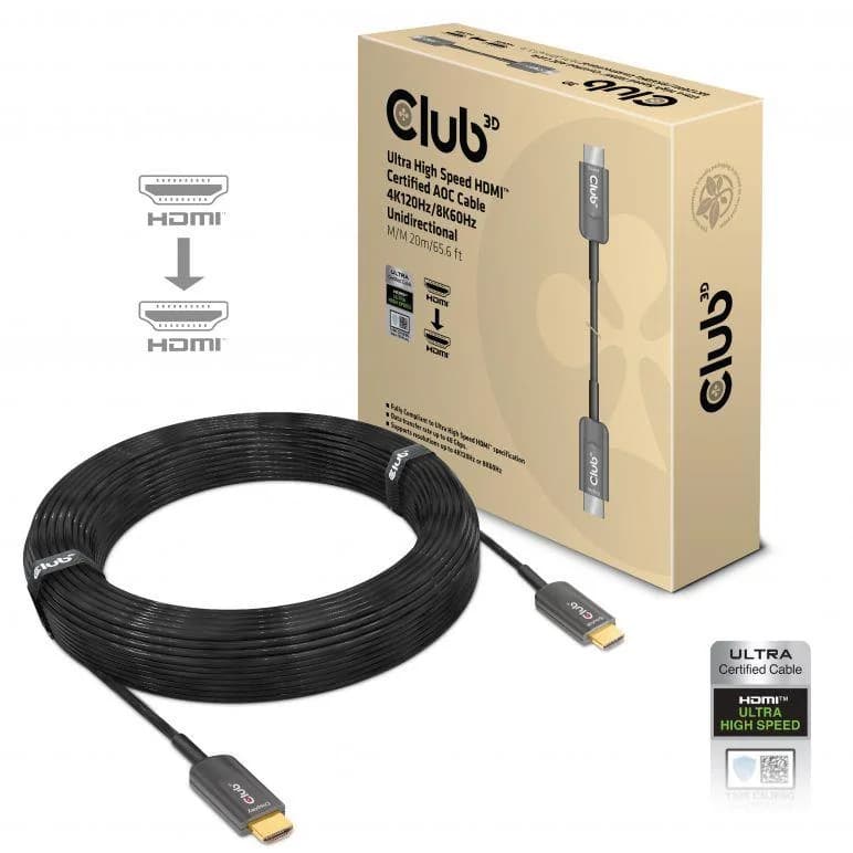 CABLE HDMI HIGH SPEED 20M/M/M CAC-1379 CLUB3D - Image 1