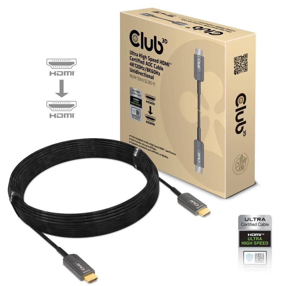 CABLE HDMI HIGH SPEED 10M/M/M CAC-1376 CLUB3D - Image 3