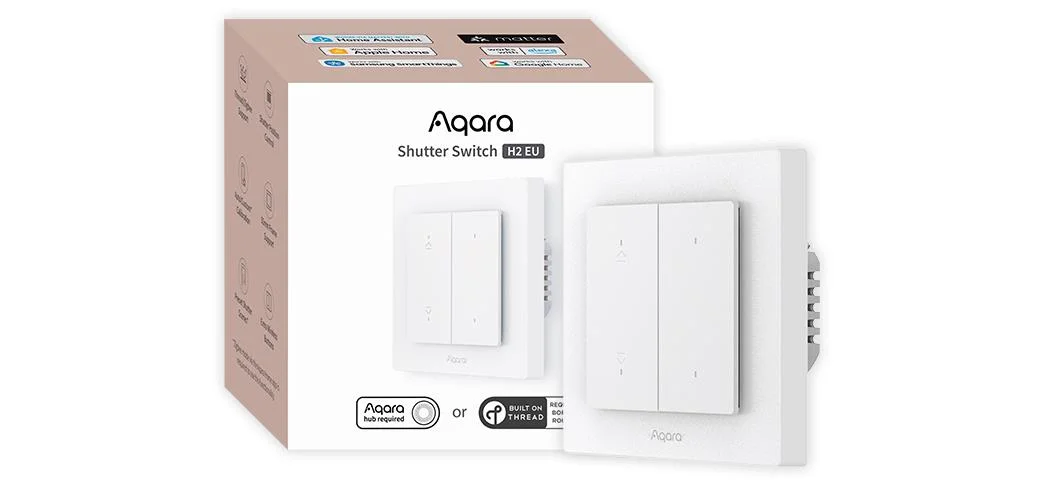 SMART HOME SHUTTER SWITCH H2/DS-K02D AQARA - Image 1