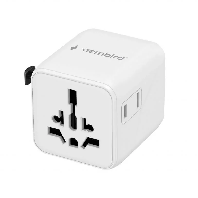 POWER ADAPTER TRAVEL/WHITE TPA-INT-01-W GEMBIRD - Image 1