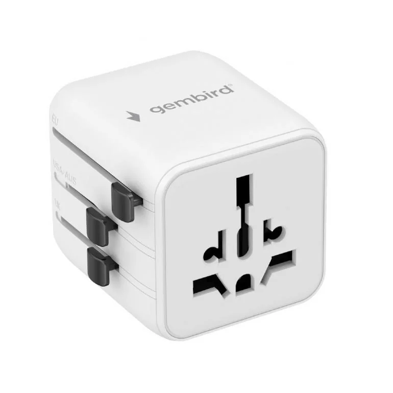 POWER ADAPTER TRAVEL/WHITE TPA-INT-01-W GEMBIRD - Image 2